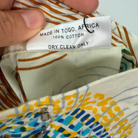 Francis + Benedict Skirt NWOT Shine Maxi 100% Cotton African Wax Print Sz M - Picture 6 of 9